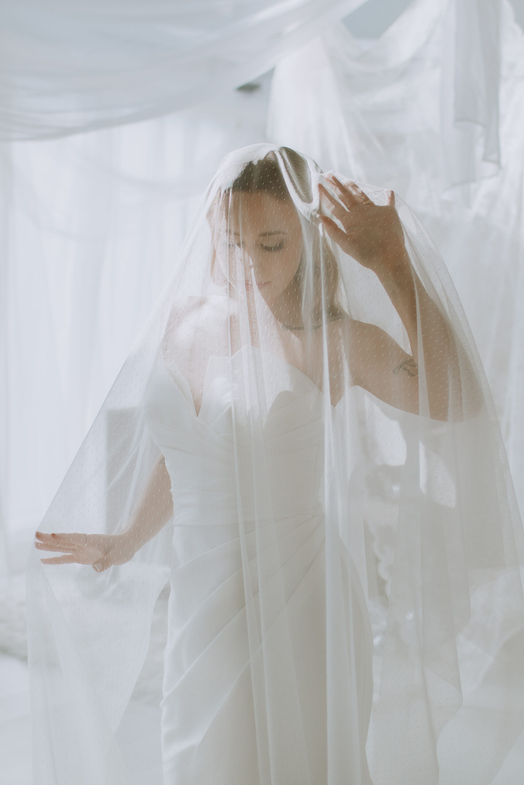 bride wearing a veil