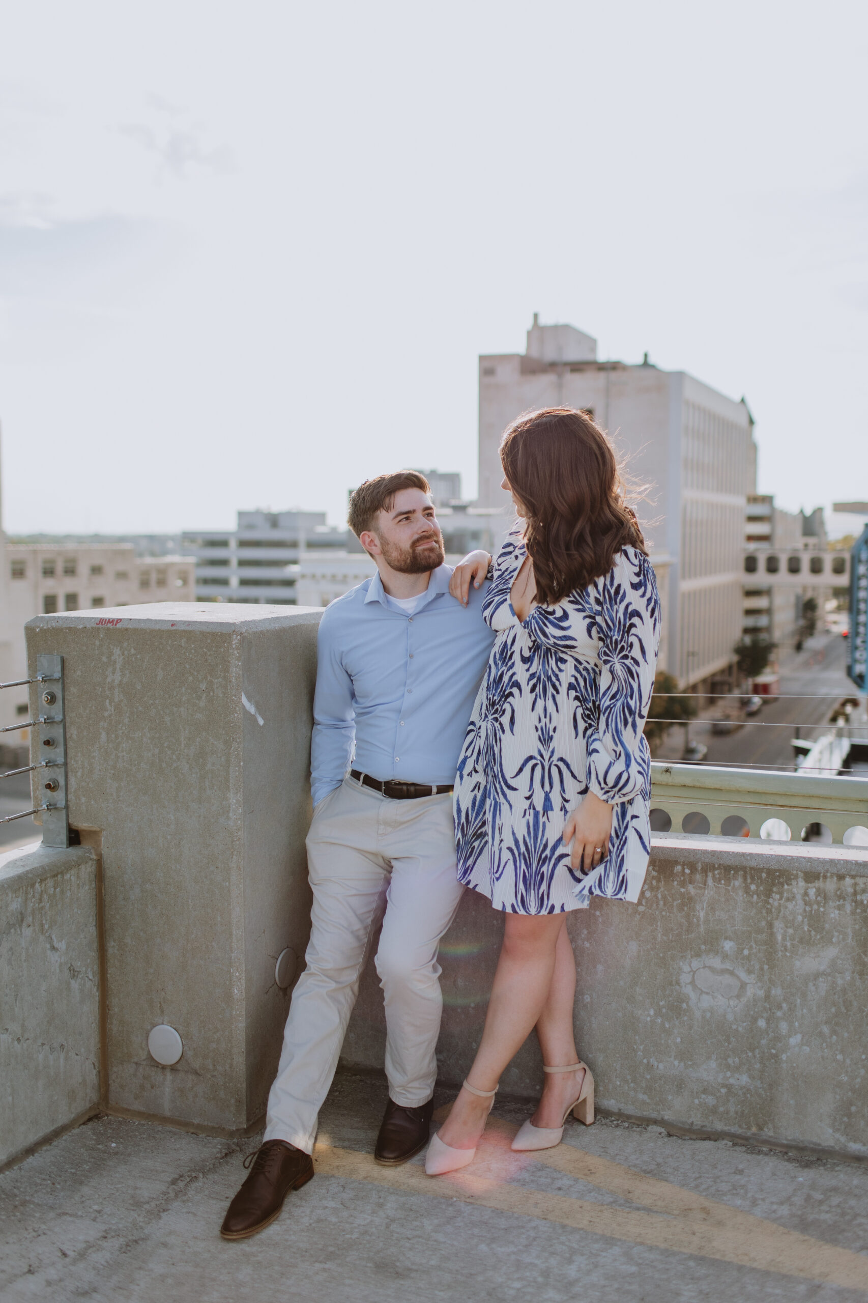 man and woman standing