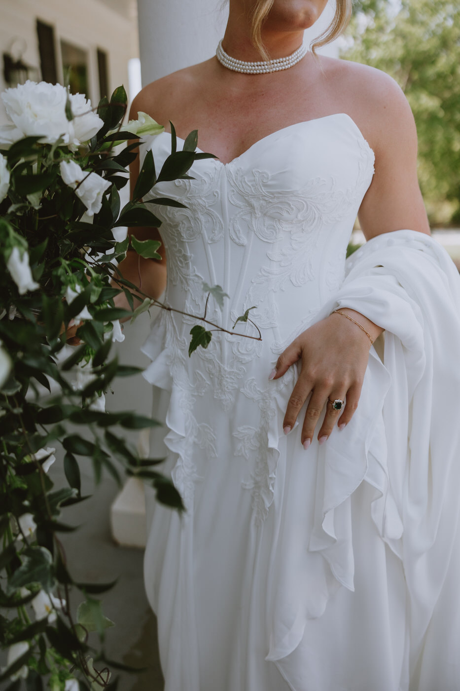 Bride in wedding dress